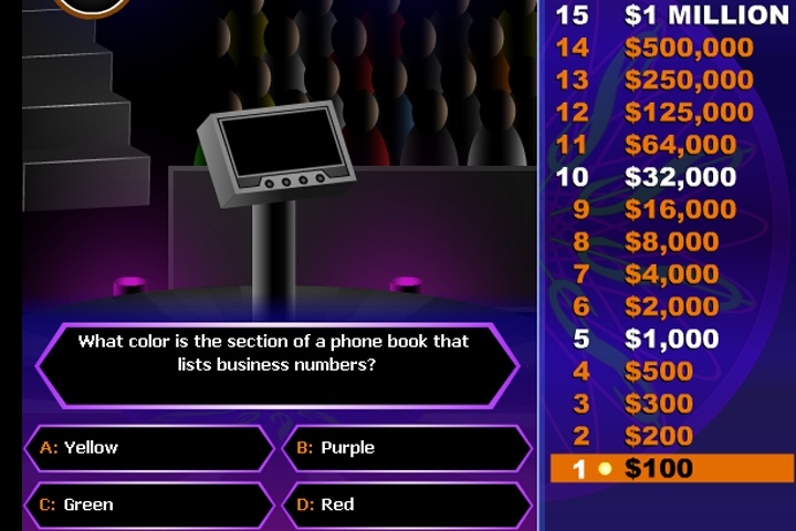 Who Wants To Be A Millionaire Game For Blackberry